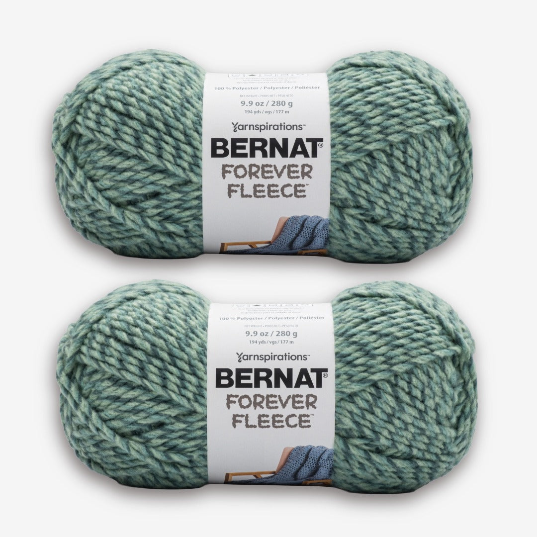2 Ball Pack Bernat Forever Fleece Super Chunky Yarn 280g