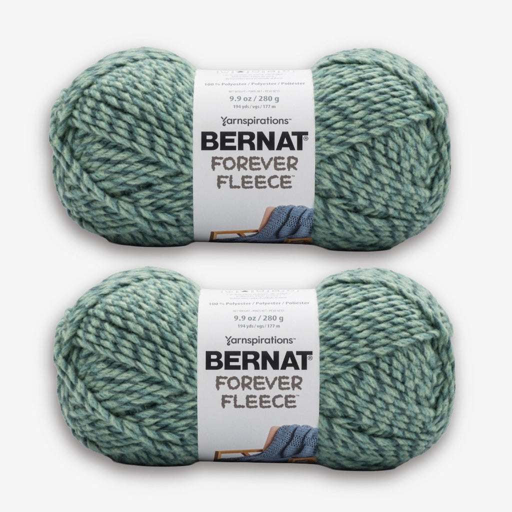 2 Ball Pack Bernat Forever Fleece Super Chunky Yarn 280g