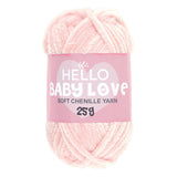 Hello Baby Love Soft Chenille Yarn 25g - 205 Baby Pink