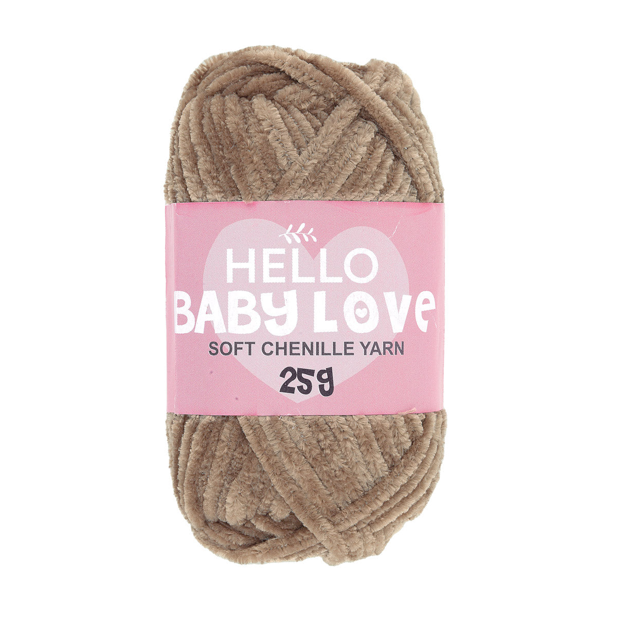 Hello Baby Love Soft Chenille Yarn 25g - 229 Dark Brown