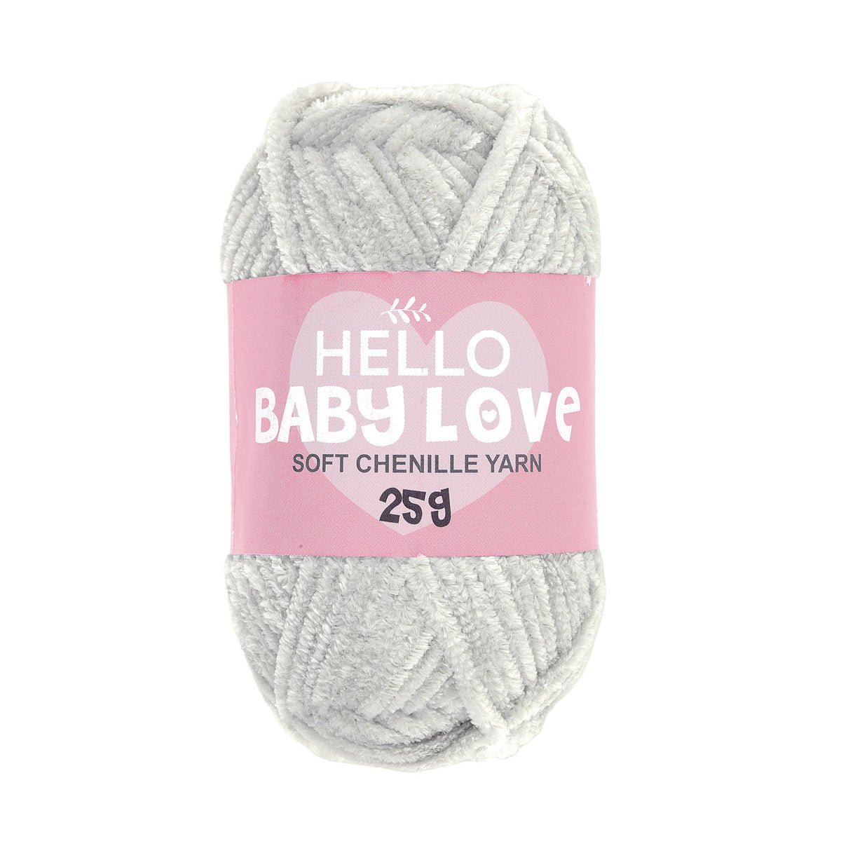 Hello Baby Love Soft Chenille Yarn 25g - 231 Pale Grey