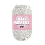 Hello Baby Love Soft Chenille Yarn 25g - 231 Pale Grey