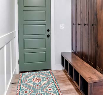 Printed Canvas Latch Hook Rug Kit - Mosaic 50cm x 100cm