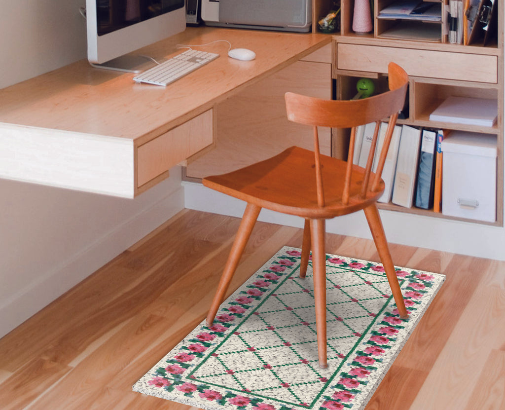 Printed Canvas Latch Hook Rug Kit - Trellis 50cm x 100cm