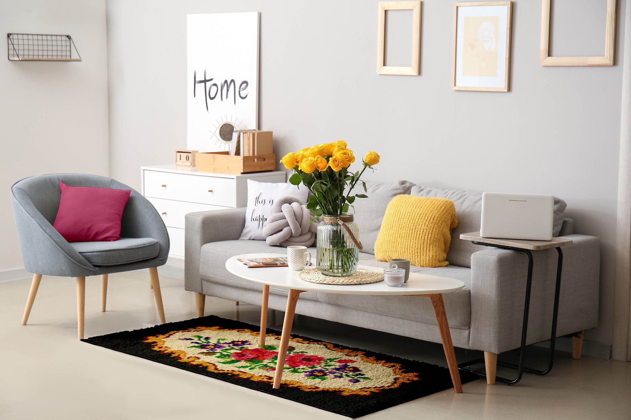 Printed Canvas Latch Hook Rug Kit - Mary Poppins 50cm x 100cm