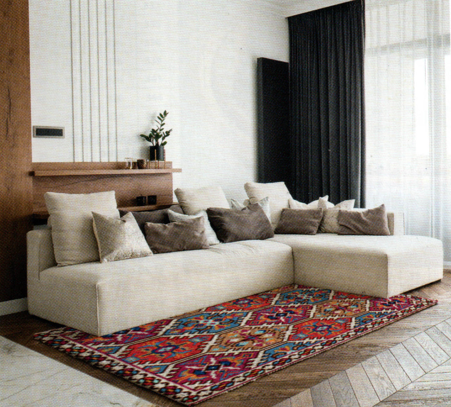 Printed Canvas Latch Hook Rug Kit - Kirman 150cm x 100cm