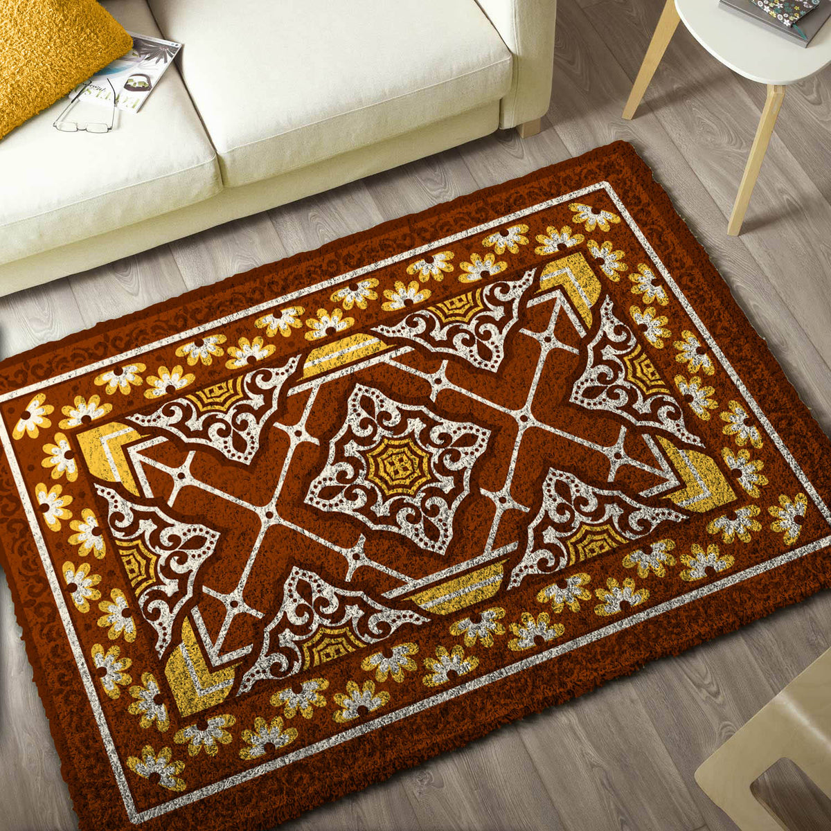 Large Rug Canvas Printed Canvas Latch Hook Rug Kit - Nomad 100cm x 150cm 3997 – Readicut