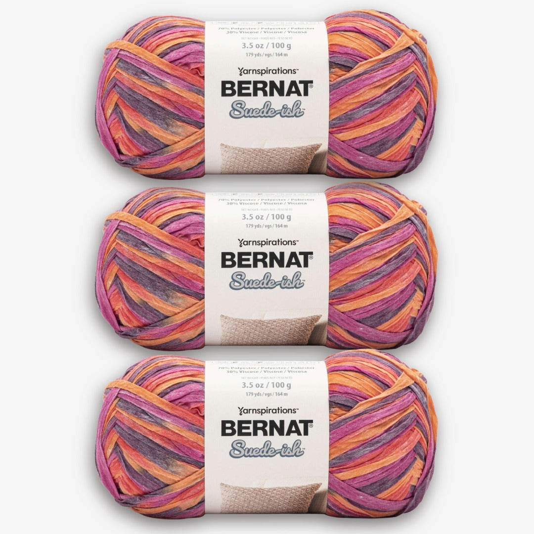 3 Ball Pack Bernat Suede-ish Chunky Yarn 160g