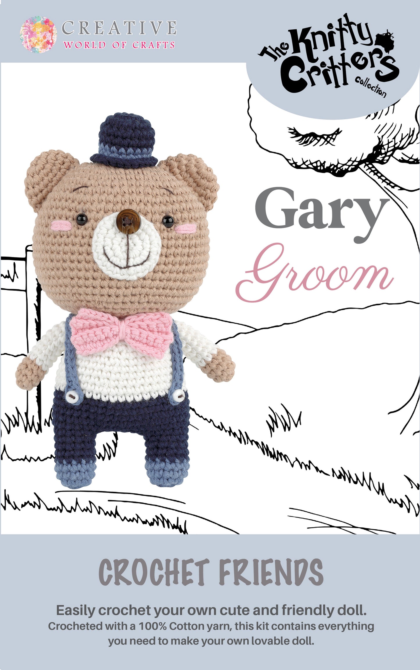 Knitty Critter Crochet Wedding Bears - Gary Groom