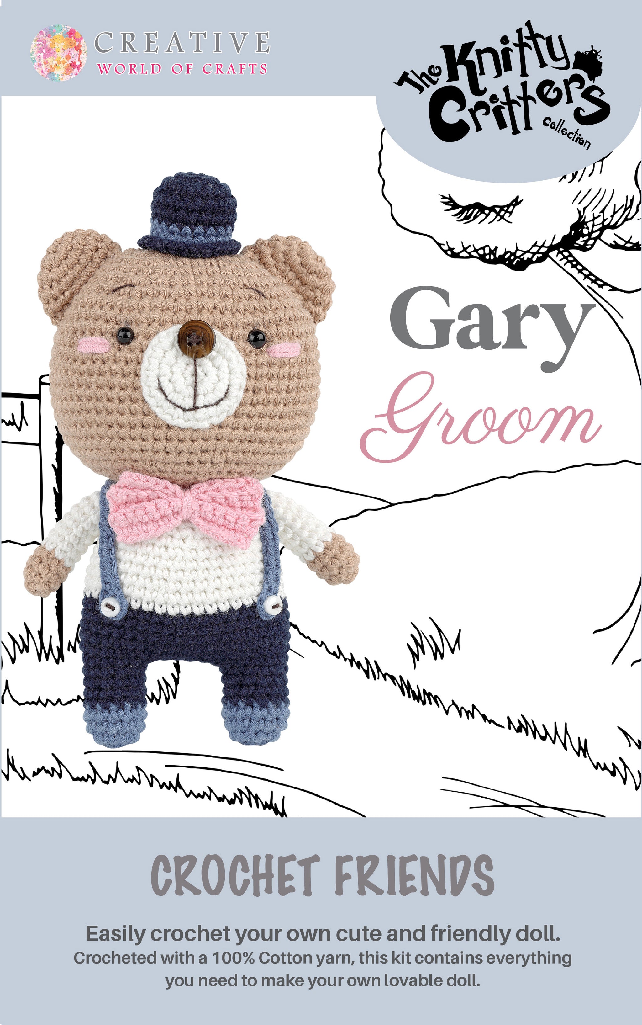Knitty Critter Crochet Wedding Bears - Gary Groom