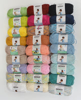The SUPER SOFTEE COTTON Box - 27 Balls of Assorted Bernat Softee Cotton Yarn + 29 FREE DOWNLOADABLE PATTERNS!!