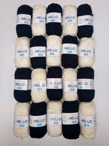 HELLO Aran Monochrome Bumper Pack - 20 x 30g Balls
