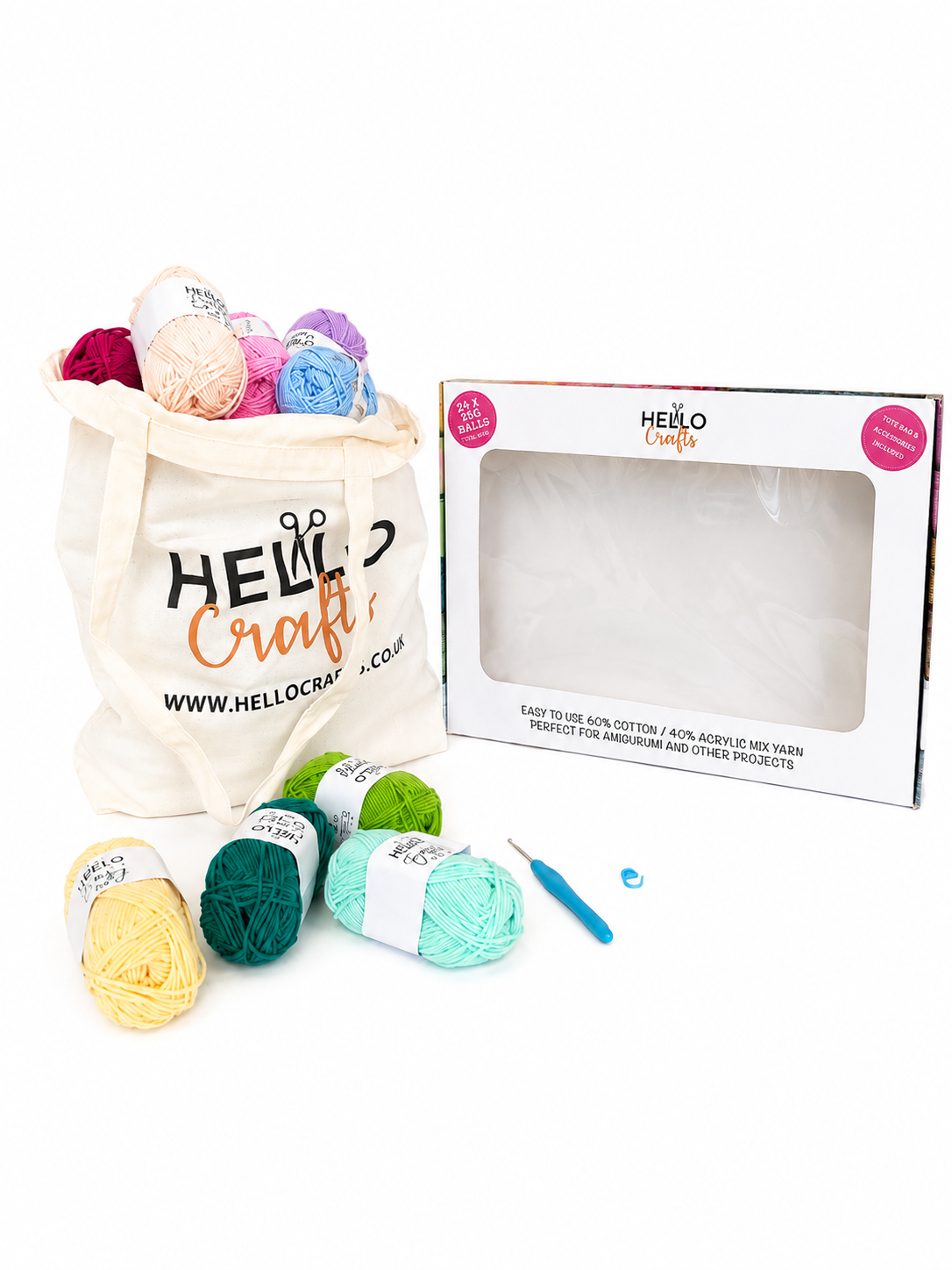 Hello Easy Gift Box | 24 x 25g Hello Easy Yarn Set