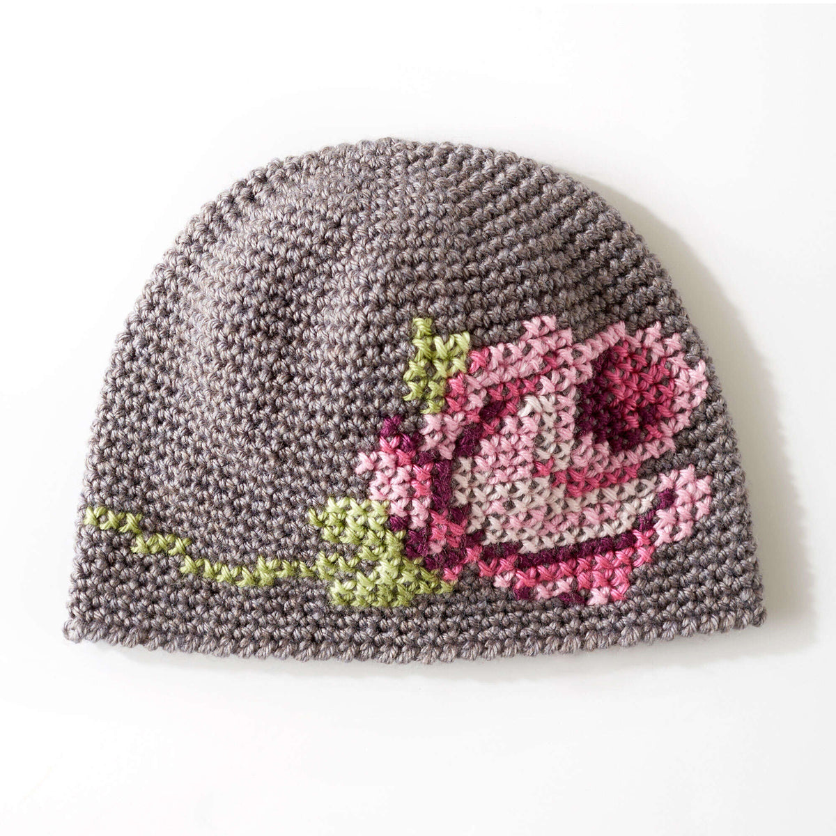 Bernat Crochet Coming Up Roses Hat
