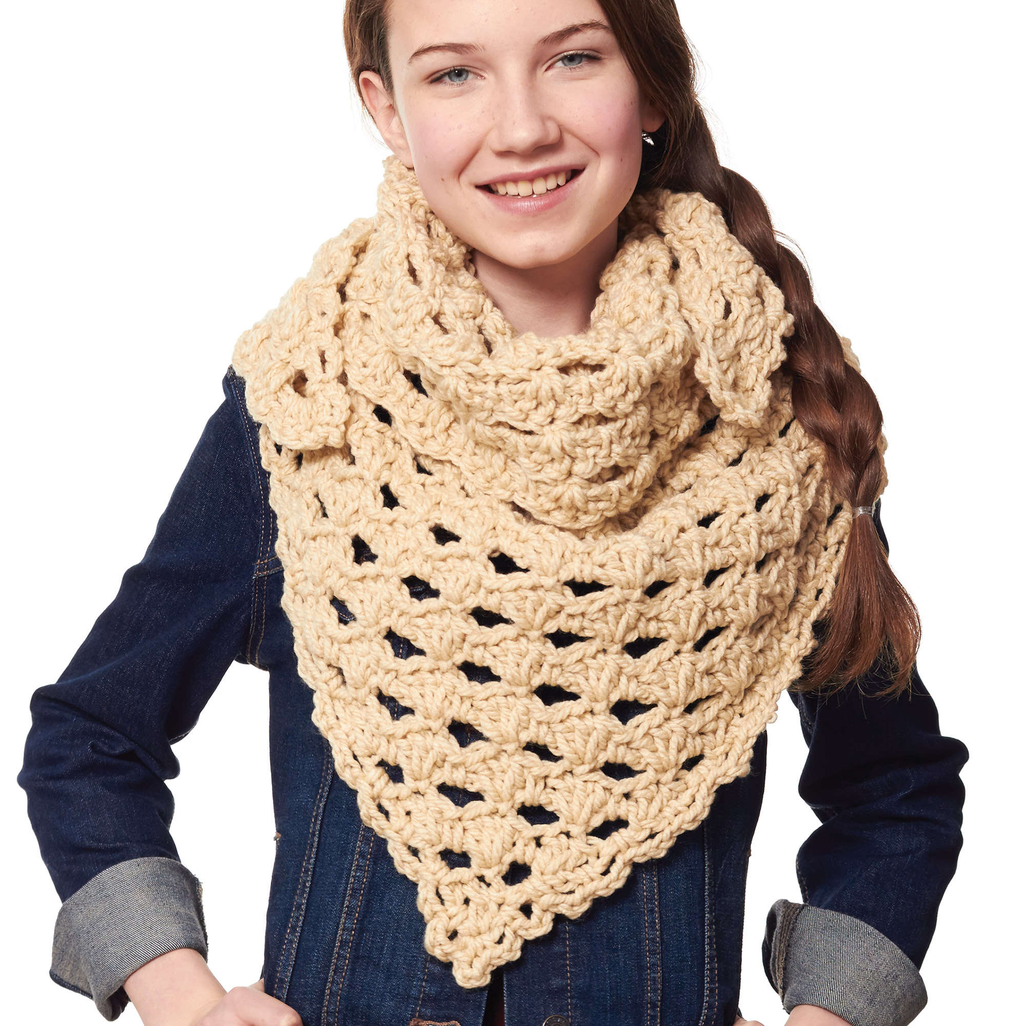 Bernat Crochet Kerchief Scarf (Digital Download)