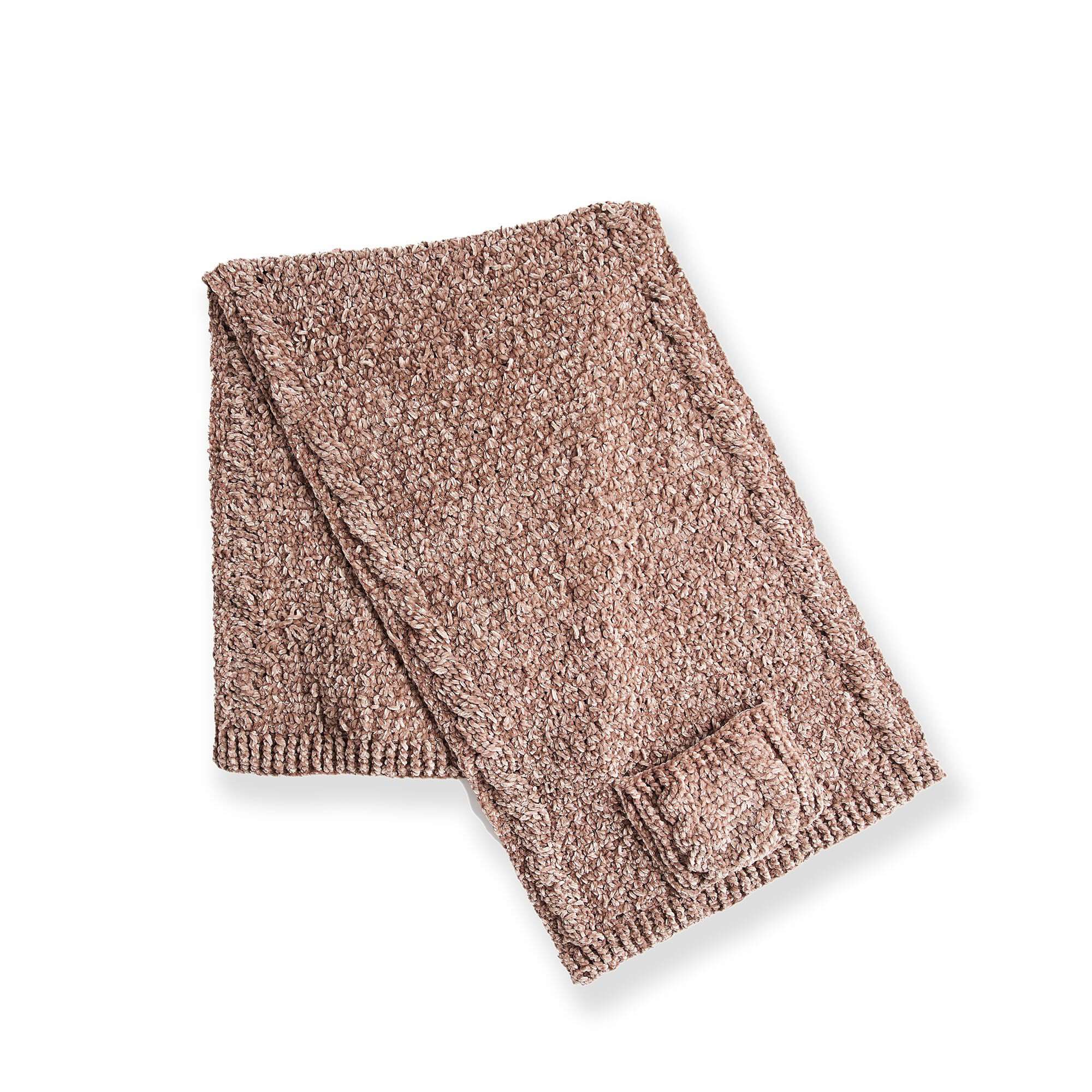 Bernat Velvet Cables Crochet Pocket Shawl (Digital Download)