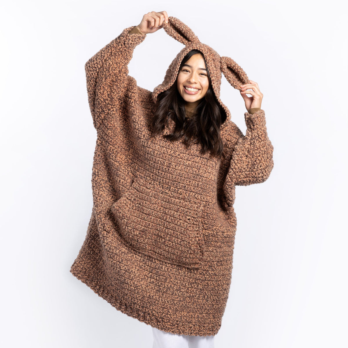 Bernat Big Bear Comfort Crochet Blanket Hoodie (Digital Download)