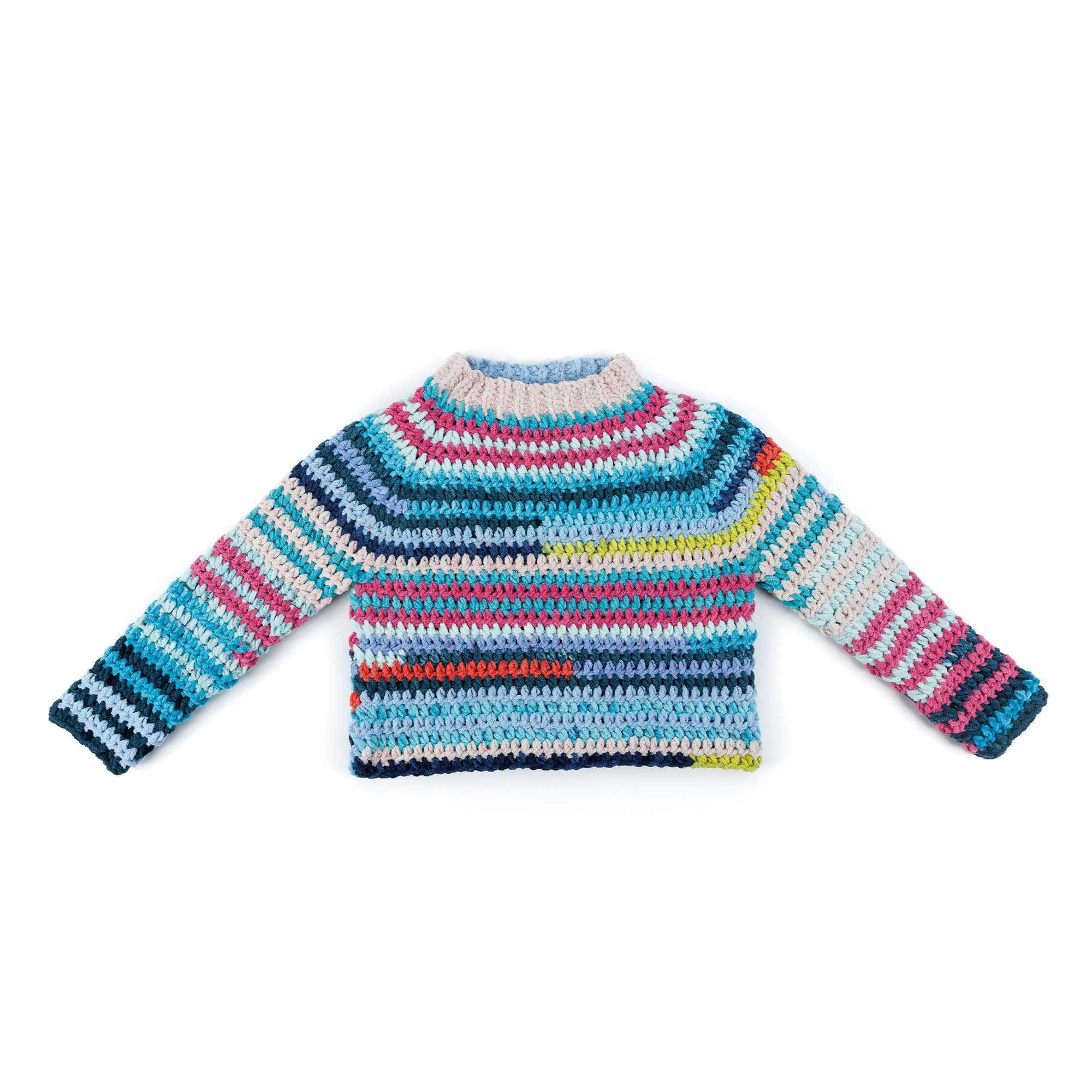 Bernat Patchwork Crochet Pullover (Digital Download)
