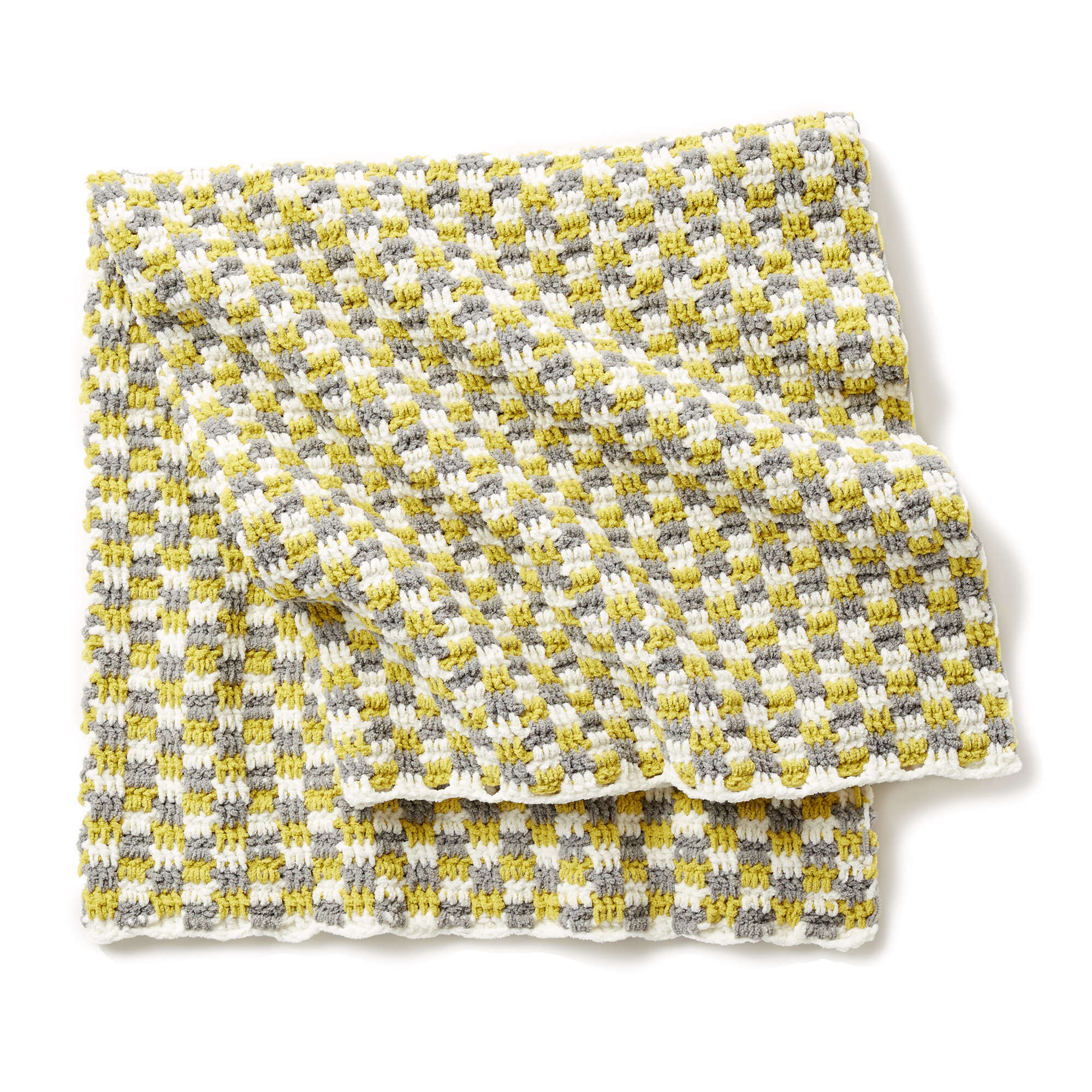Bernat Checker Crochet Baby Blanket (Digital Download)