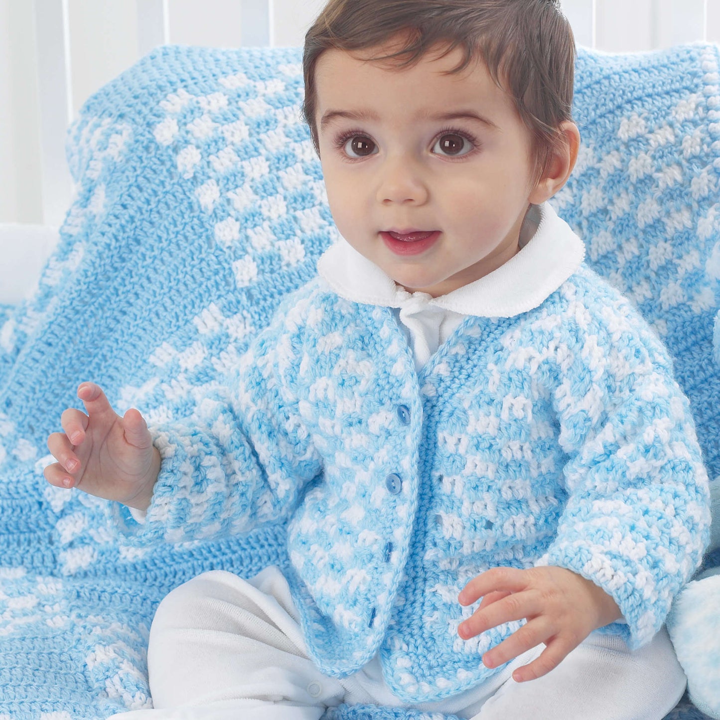 Bernat Checkered Crochet Blanket (Digital Download)