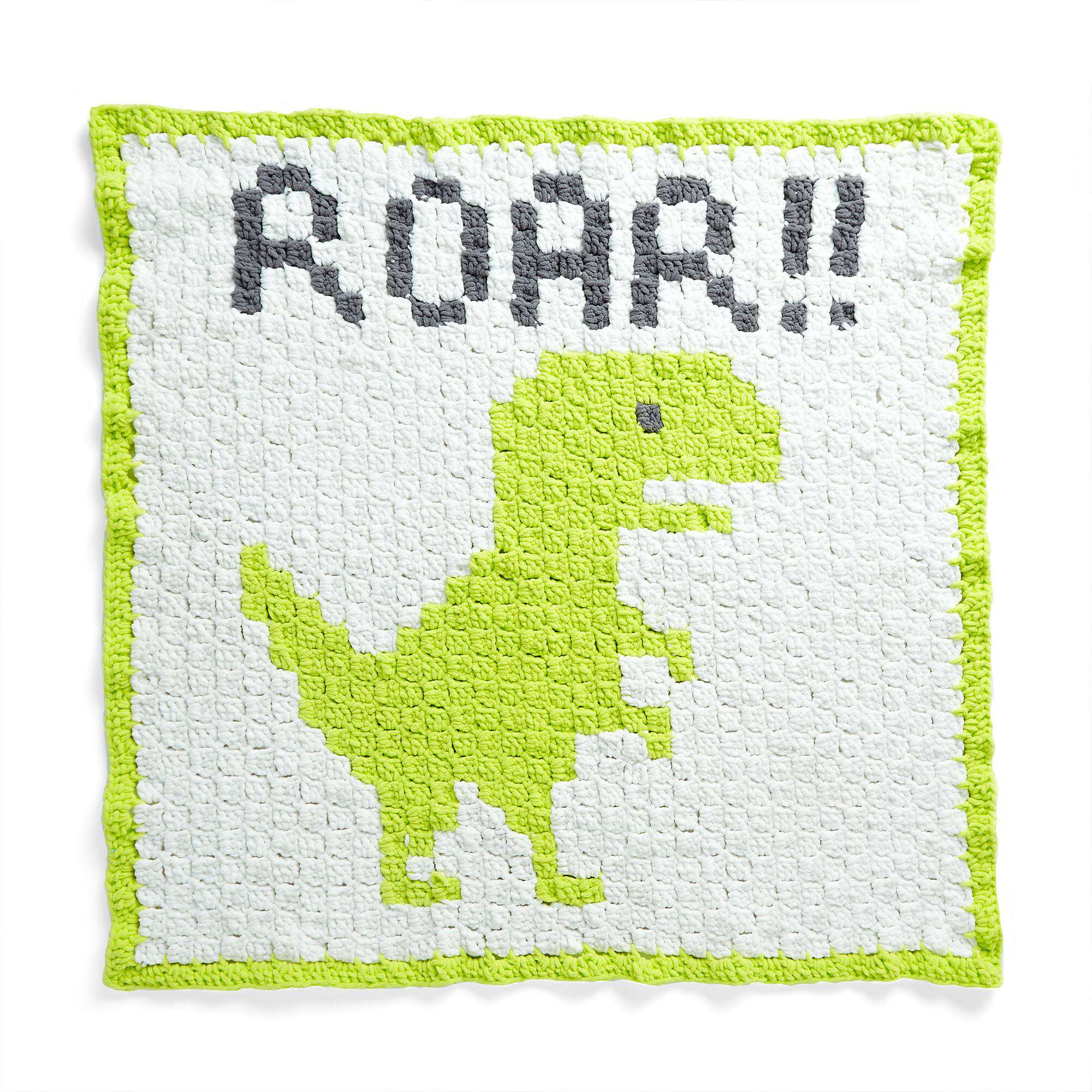 Bernat Crochet DinoROAR Blanket (Digital Download)