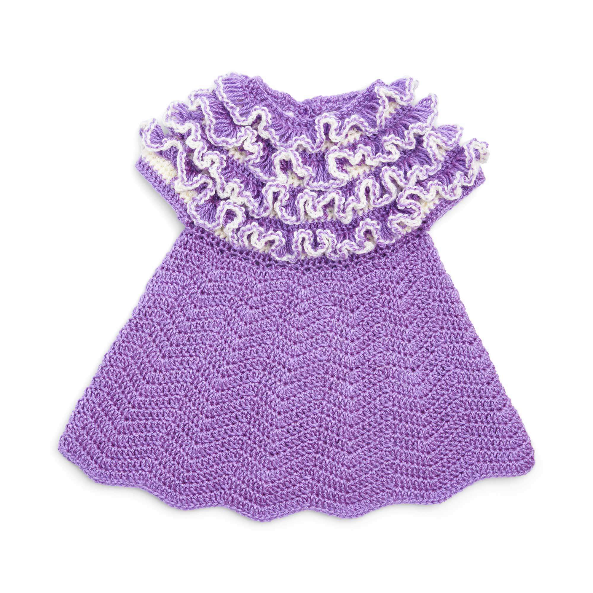Bernat Crochet Ruffle Yoke Baby Dress