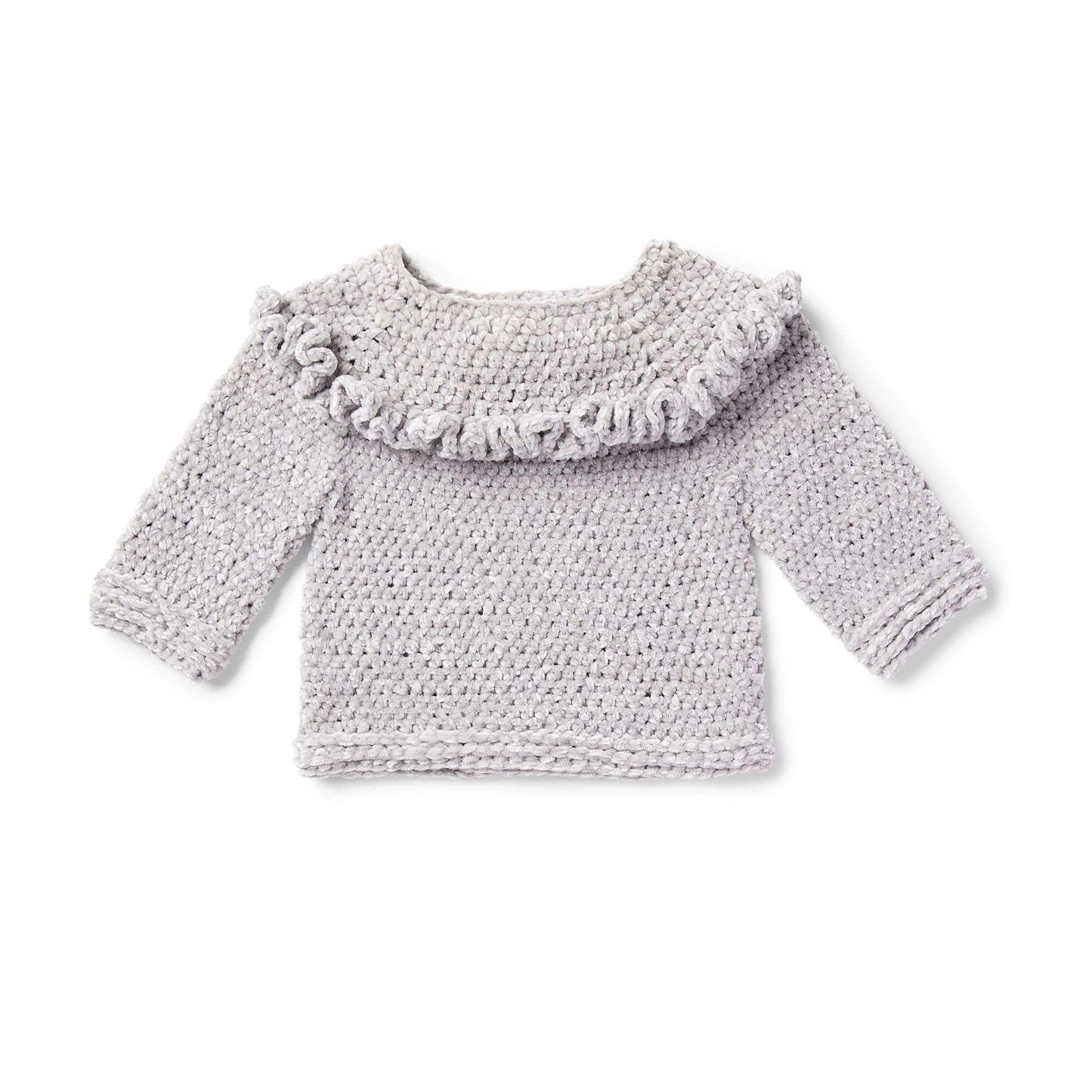 Bernat Ruffle Crochet Pullover (Digital Download)