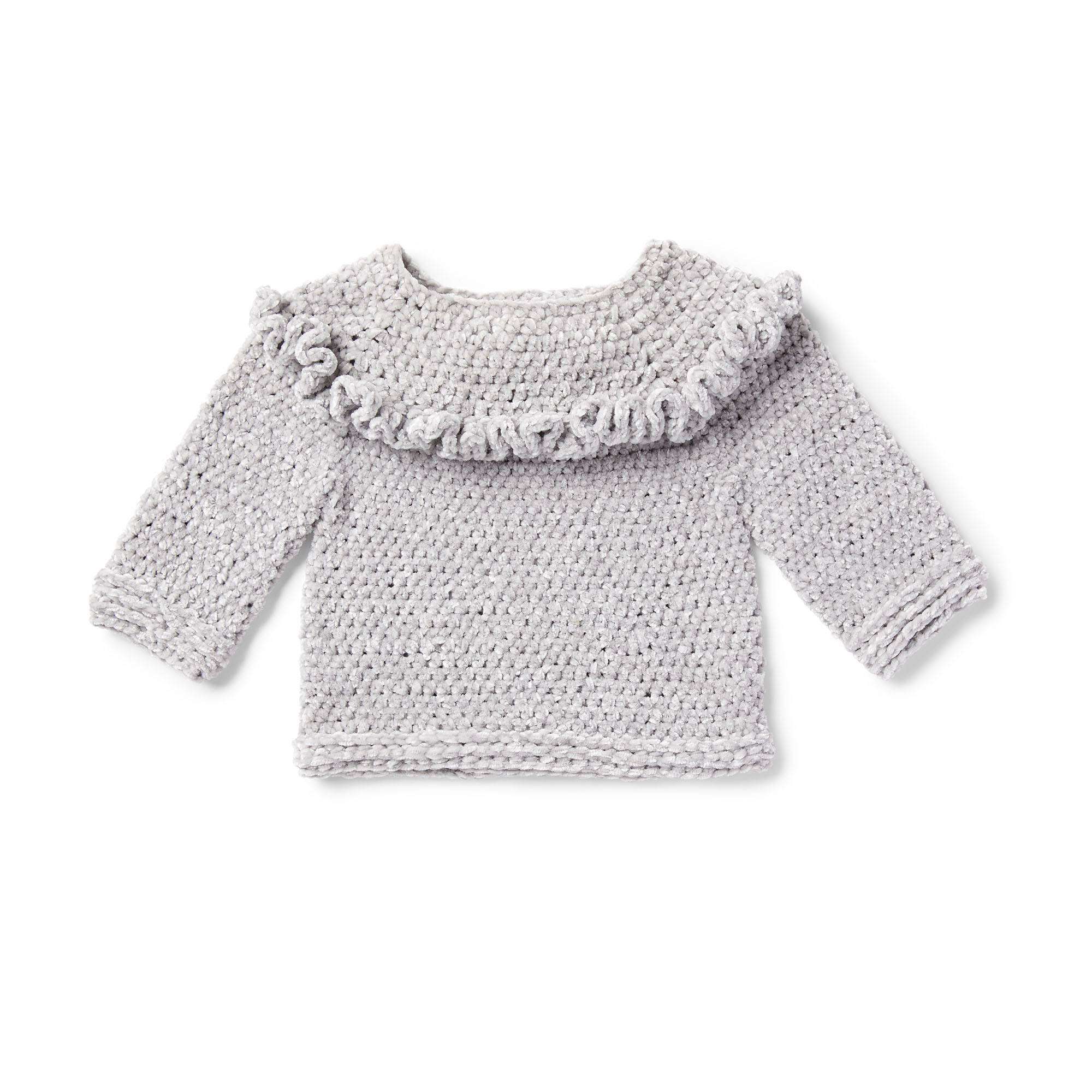 Bernat Ruffle Crochet Pullover (Digital Download)
