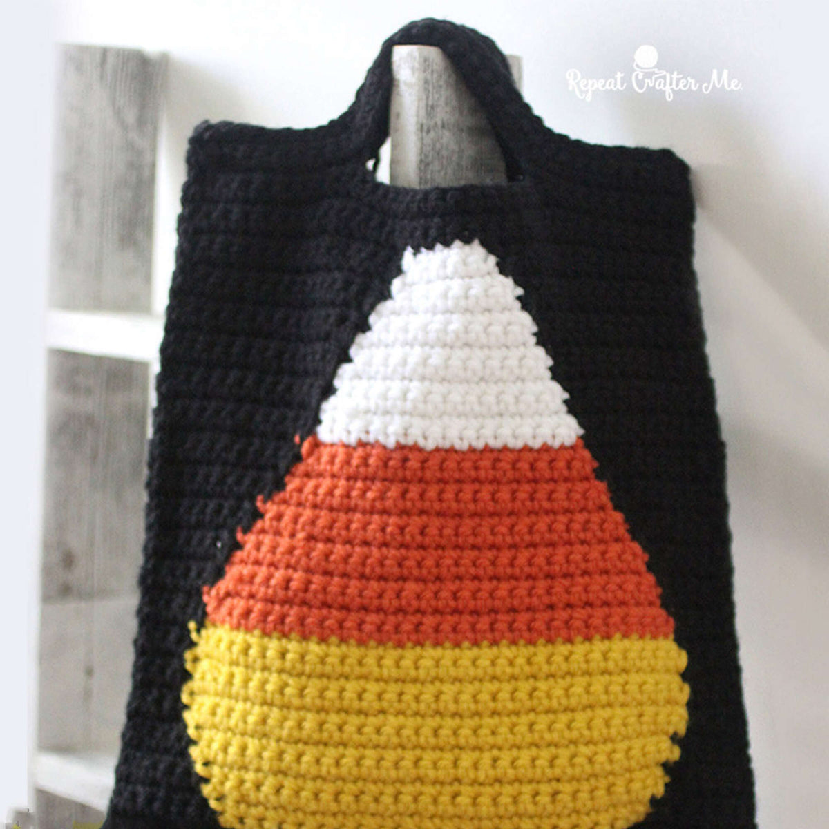 Bernat Crochet Candy Corn Trick or Treat Bag