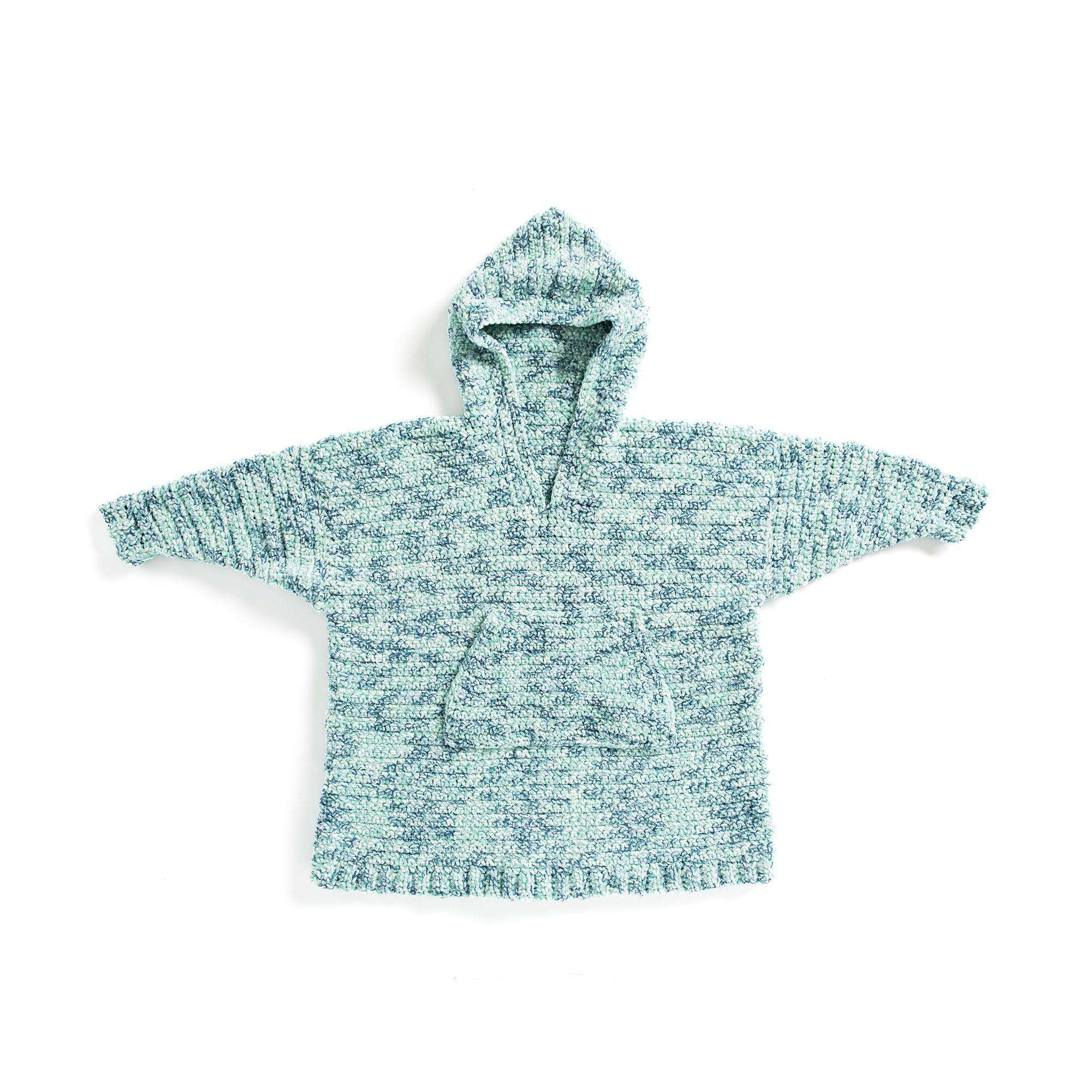 Bernat Lounge Around Crochet Blanket Hoodie (Digital Download)
