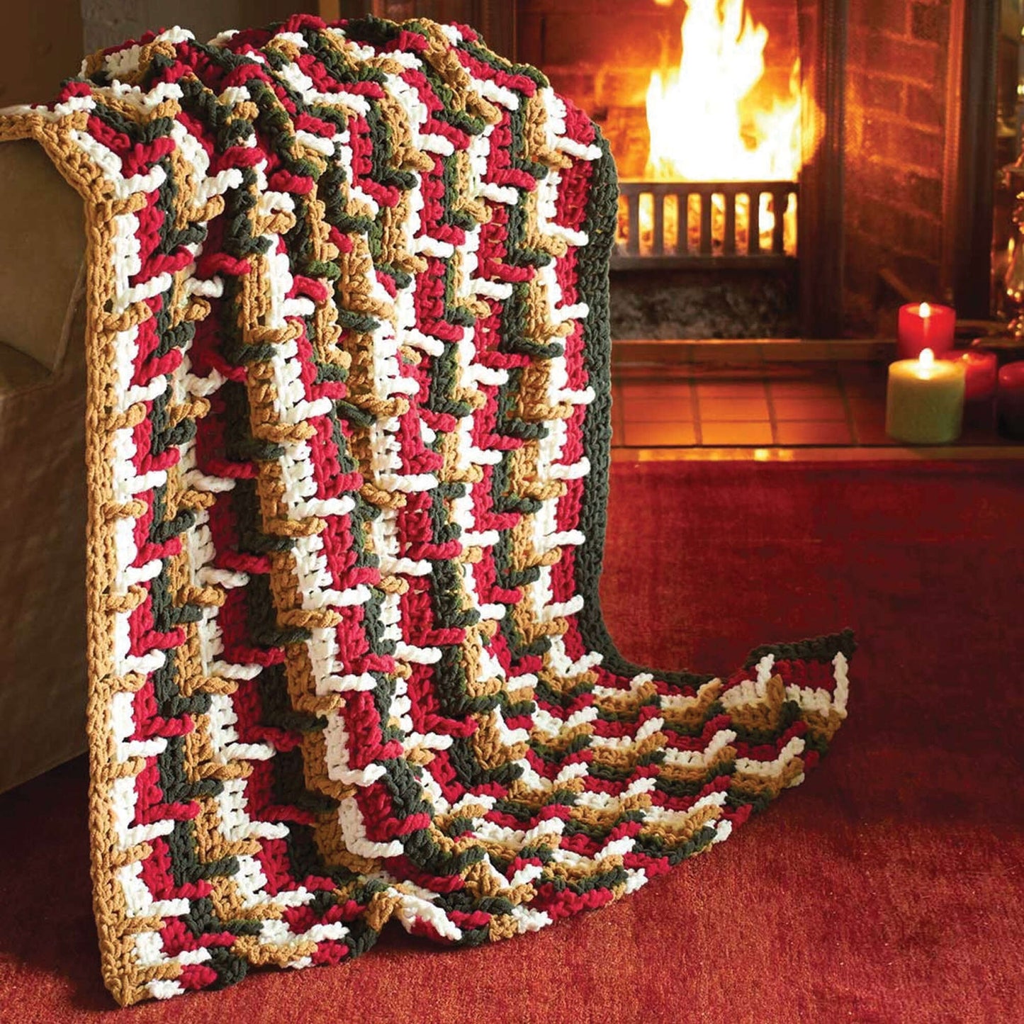 Bernat Crochet Step Ladder Afghan (Digital Download)