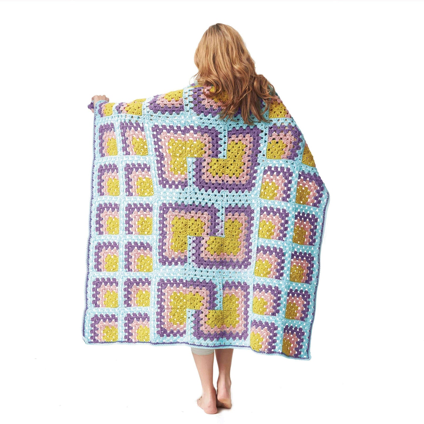 Bernat Crochet Mitered Granny Square Throw (Digital Download)