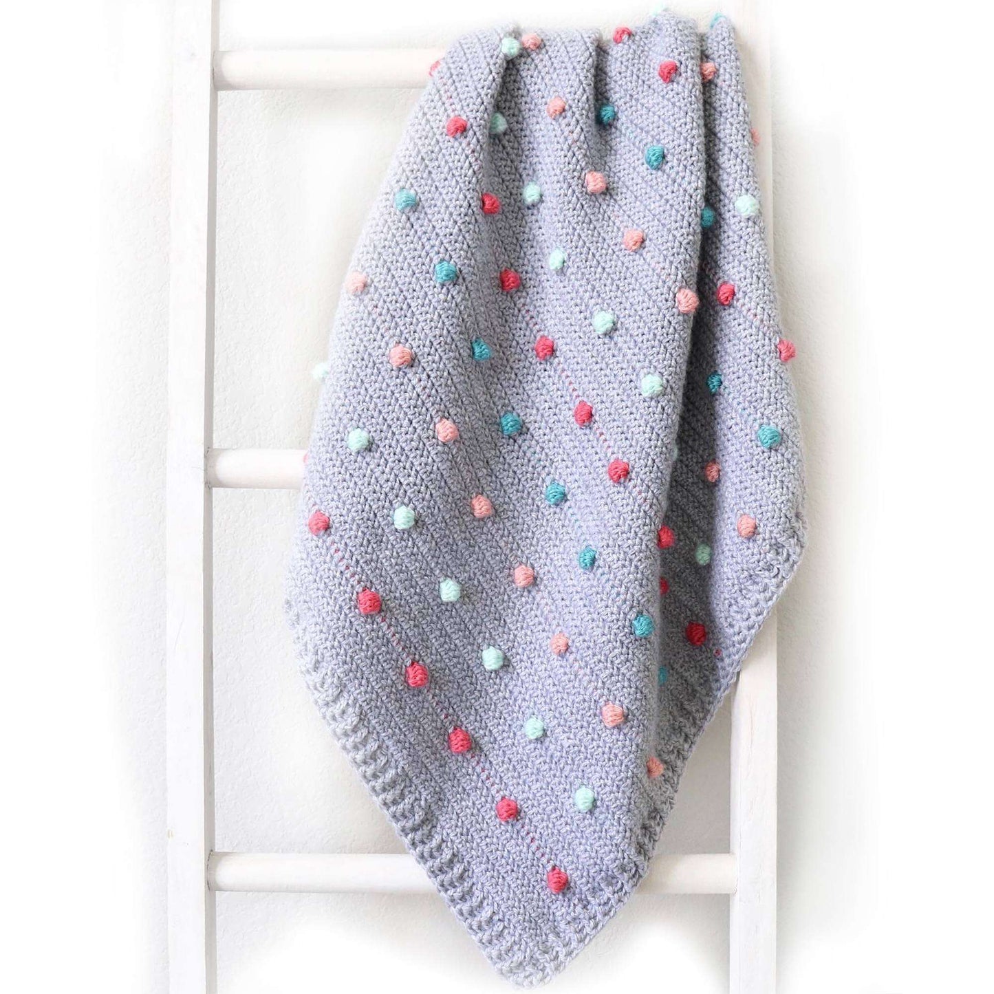 Bernat Crochet Colorful Polka Dots Baby Blanket (Digital Download)