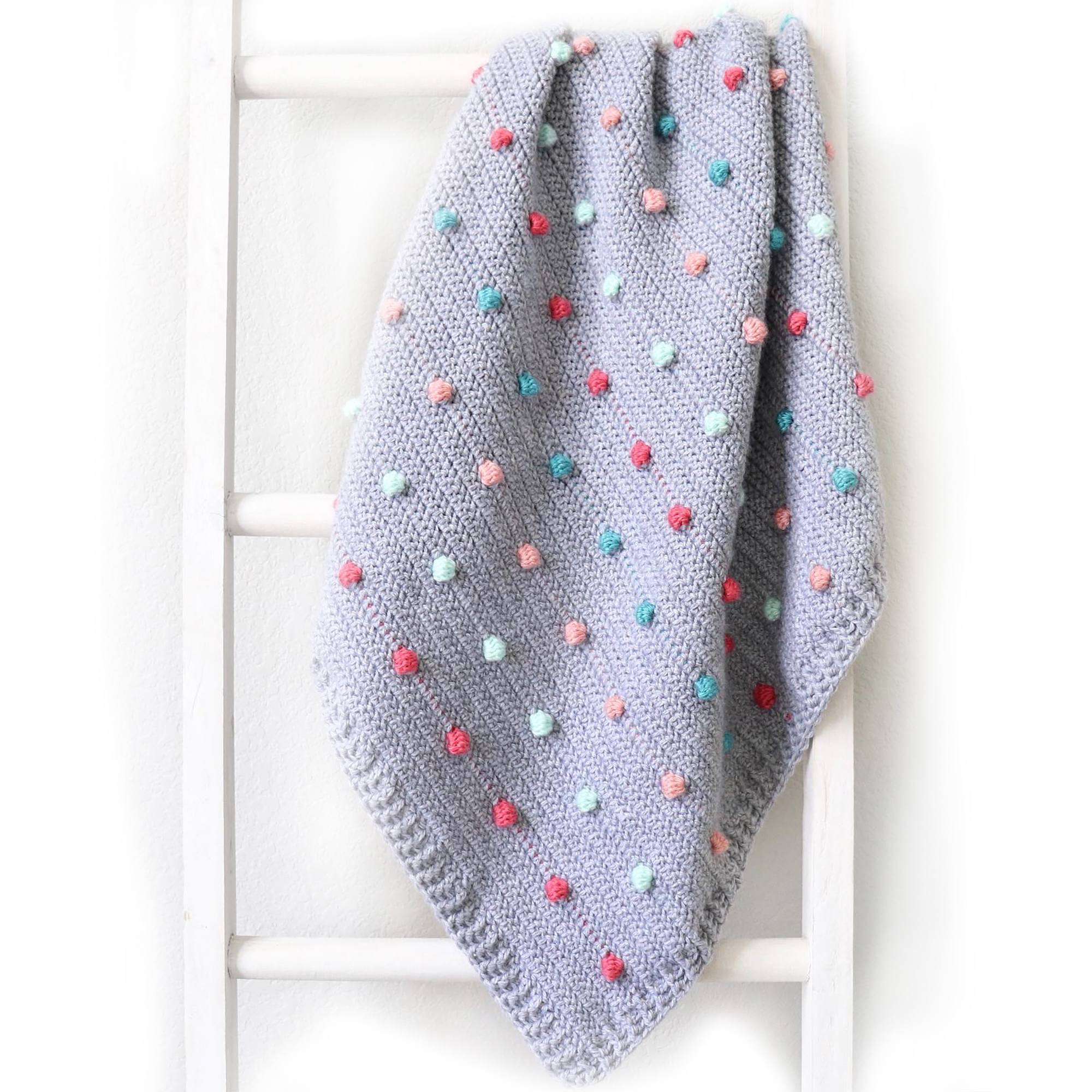 Bernat Crochet Colorful Polka Dots Baby Blanket (Digital Download)