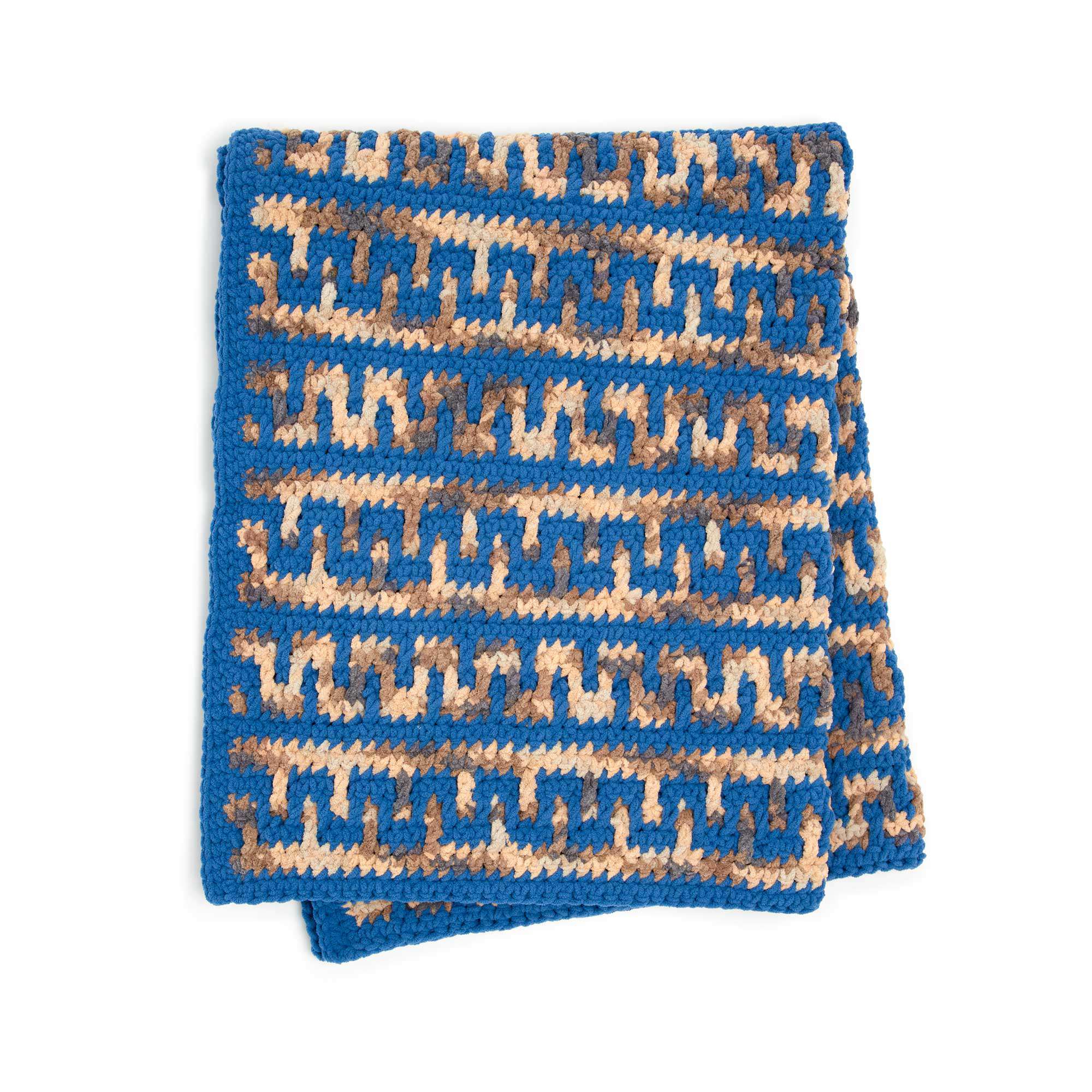 Bernat Greek Key Mosaic Crochet Blanket (Digital Download)