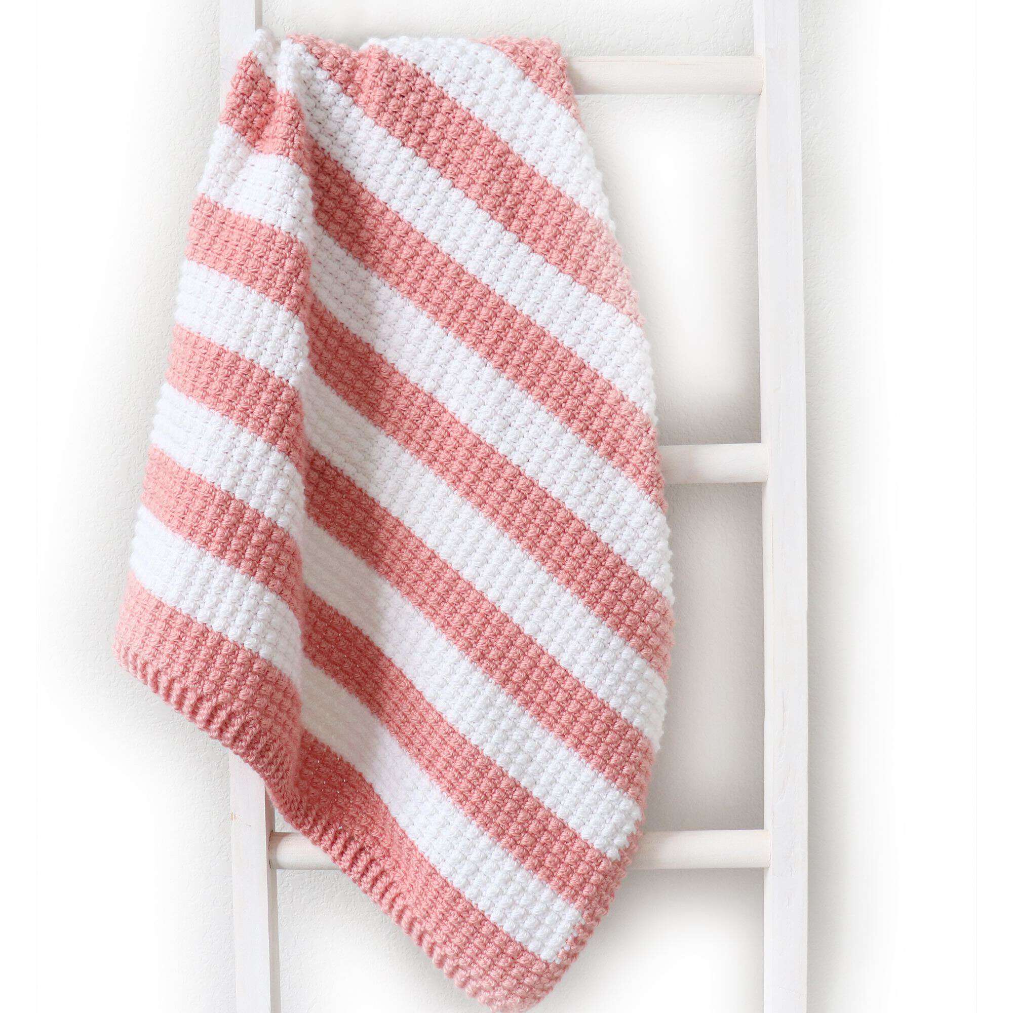 Bernat Crochet Fruity Stripes Crochet Baby Blanket (Digital Download)