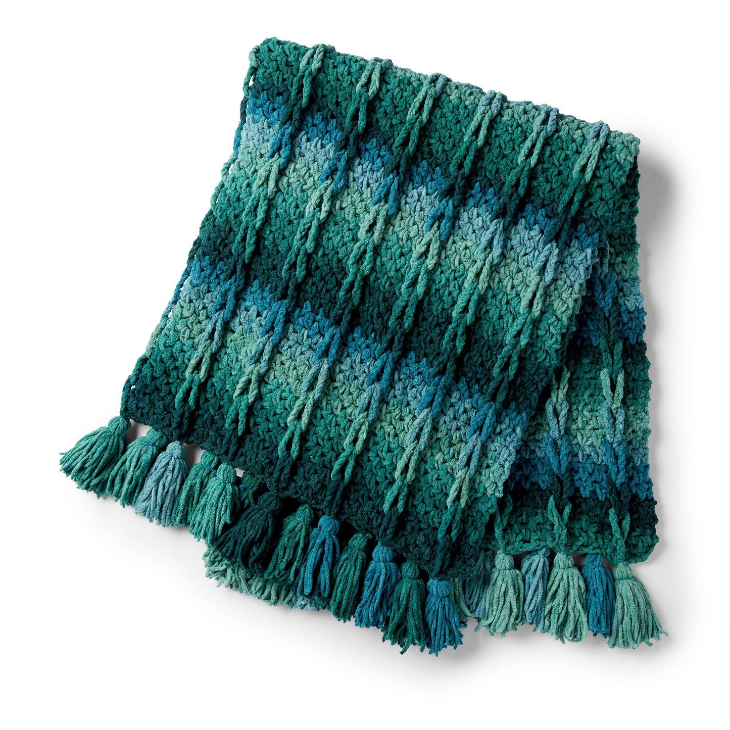 Bernat Mock Cable Crochet Blanket (Digital Download)