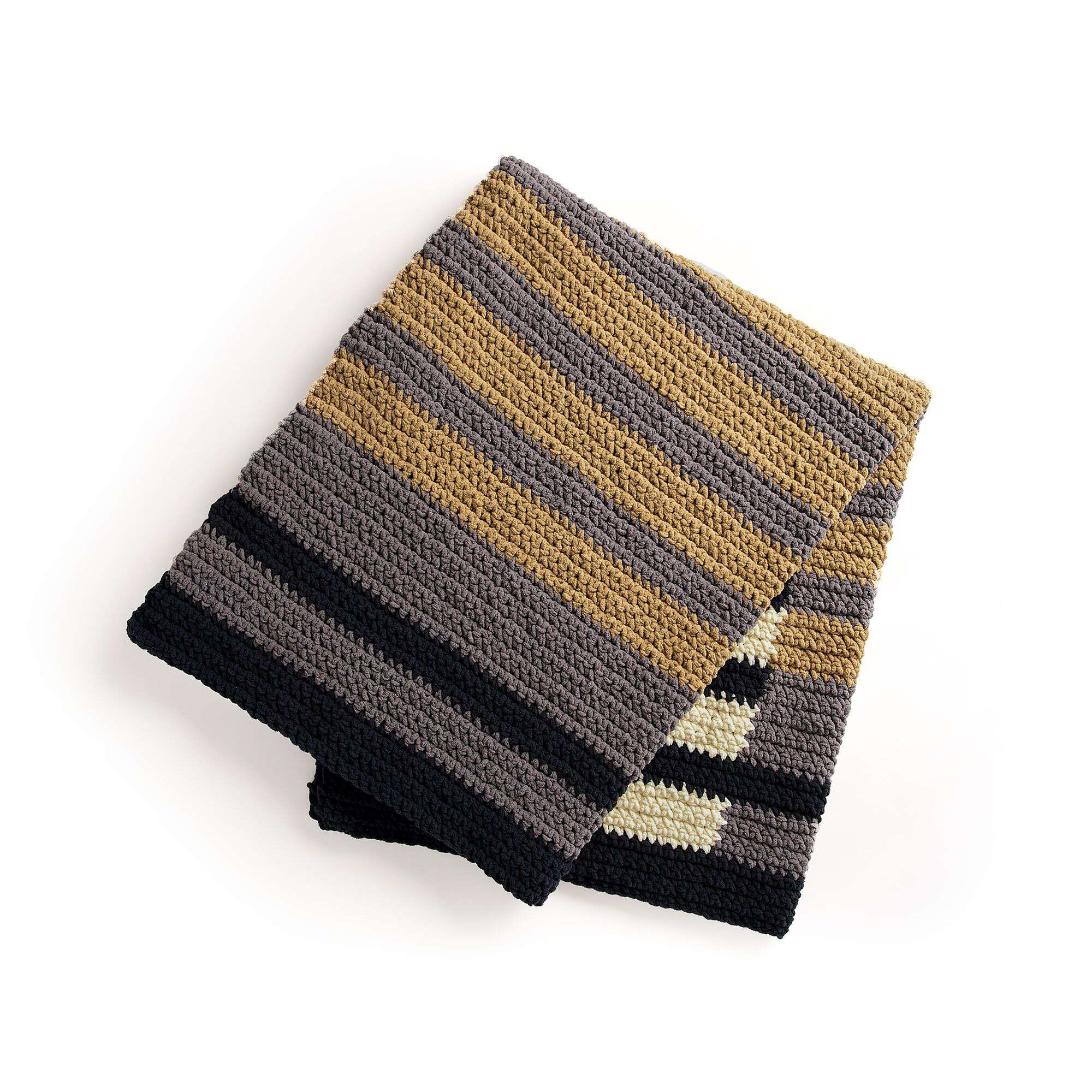 Bernat Layers of Stripes Crochet Blanket (Digital Download)