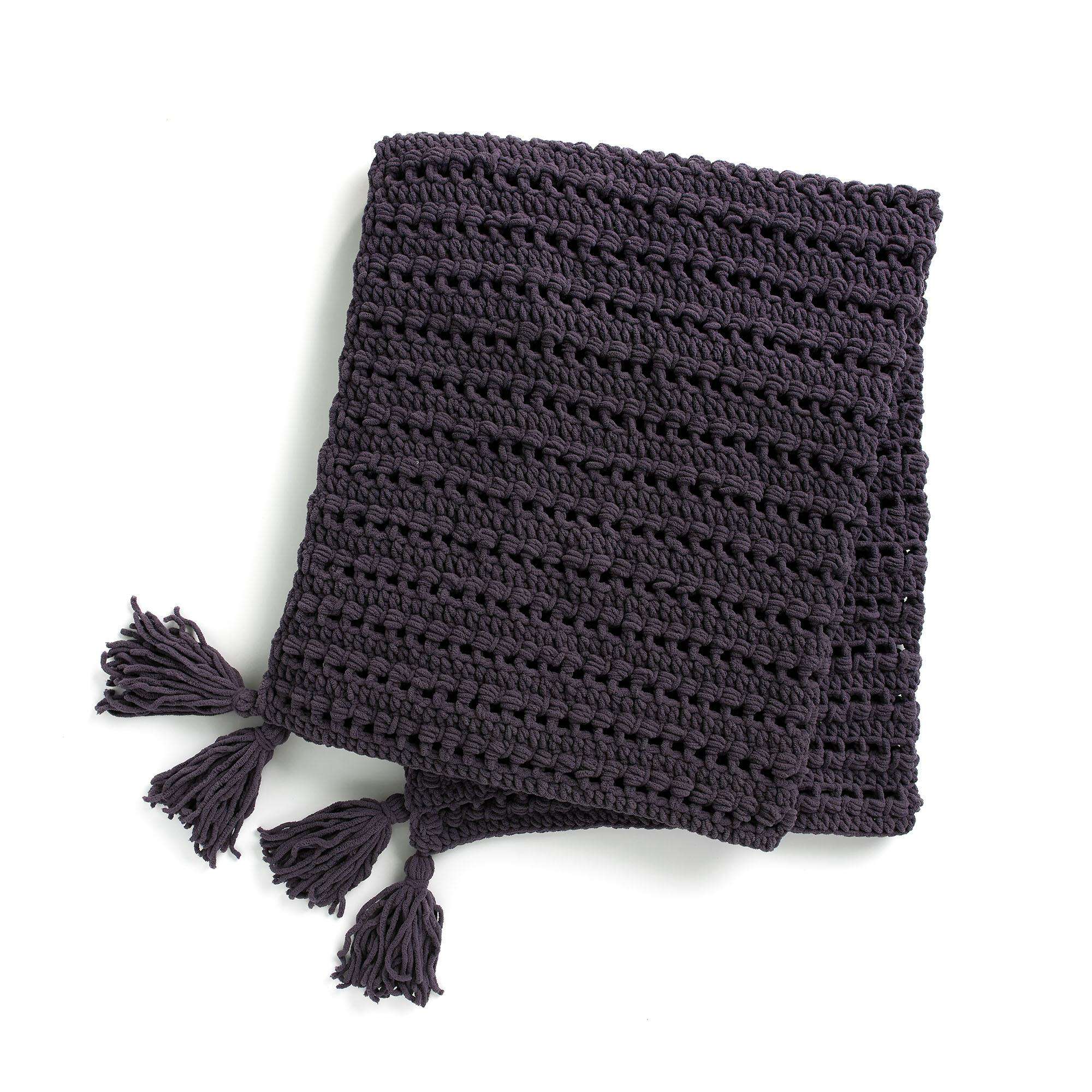 Bernat Bead Stitch Stripes Crochet Blanket (Digital Download)