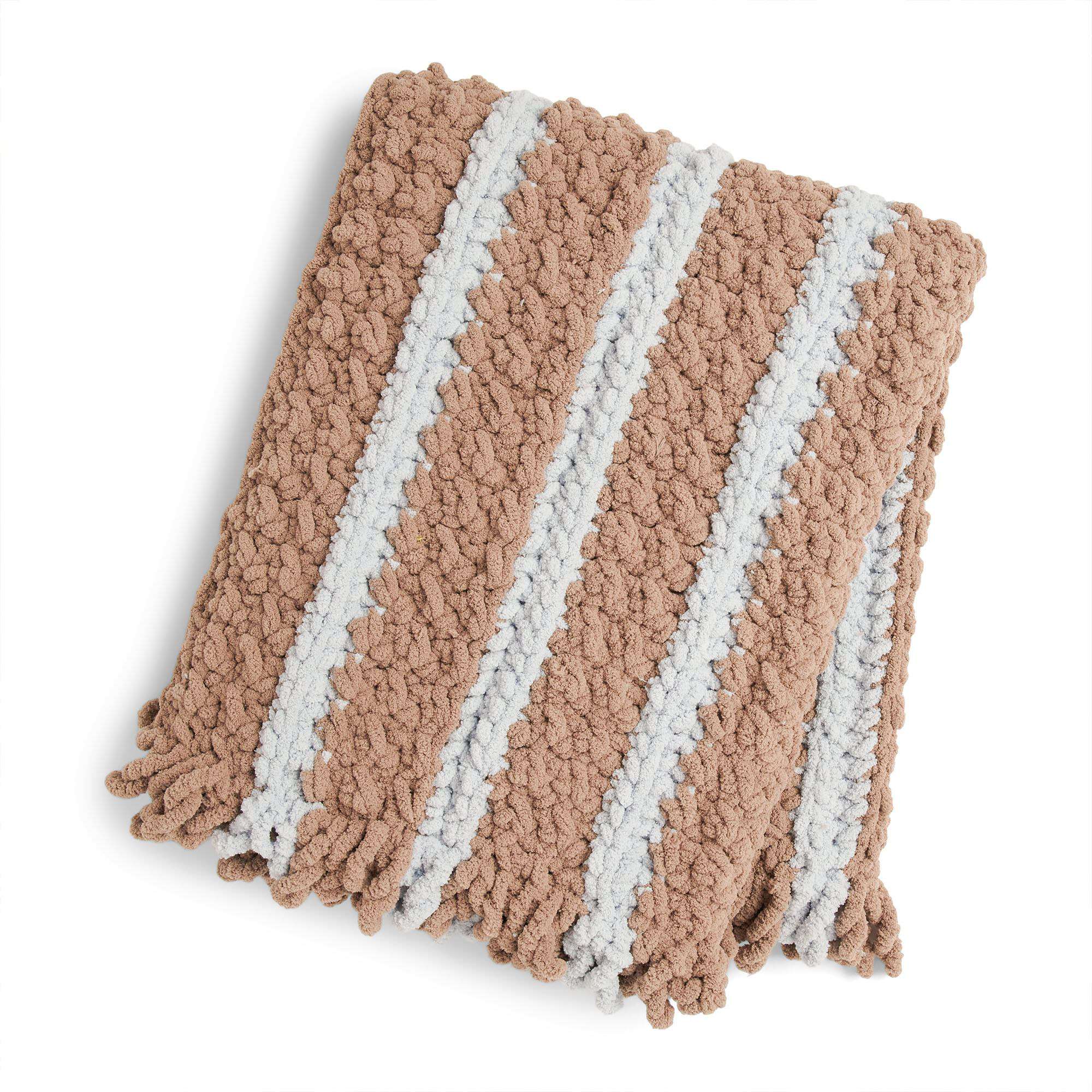 Bernat Textured Stripes Crochet Blanket (Digital Download)