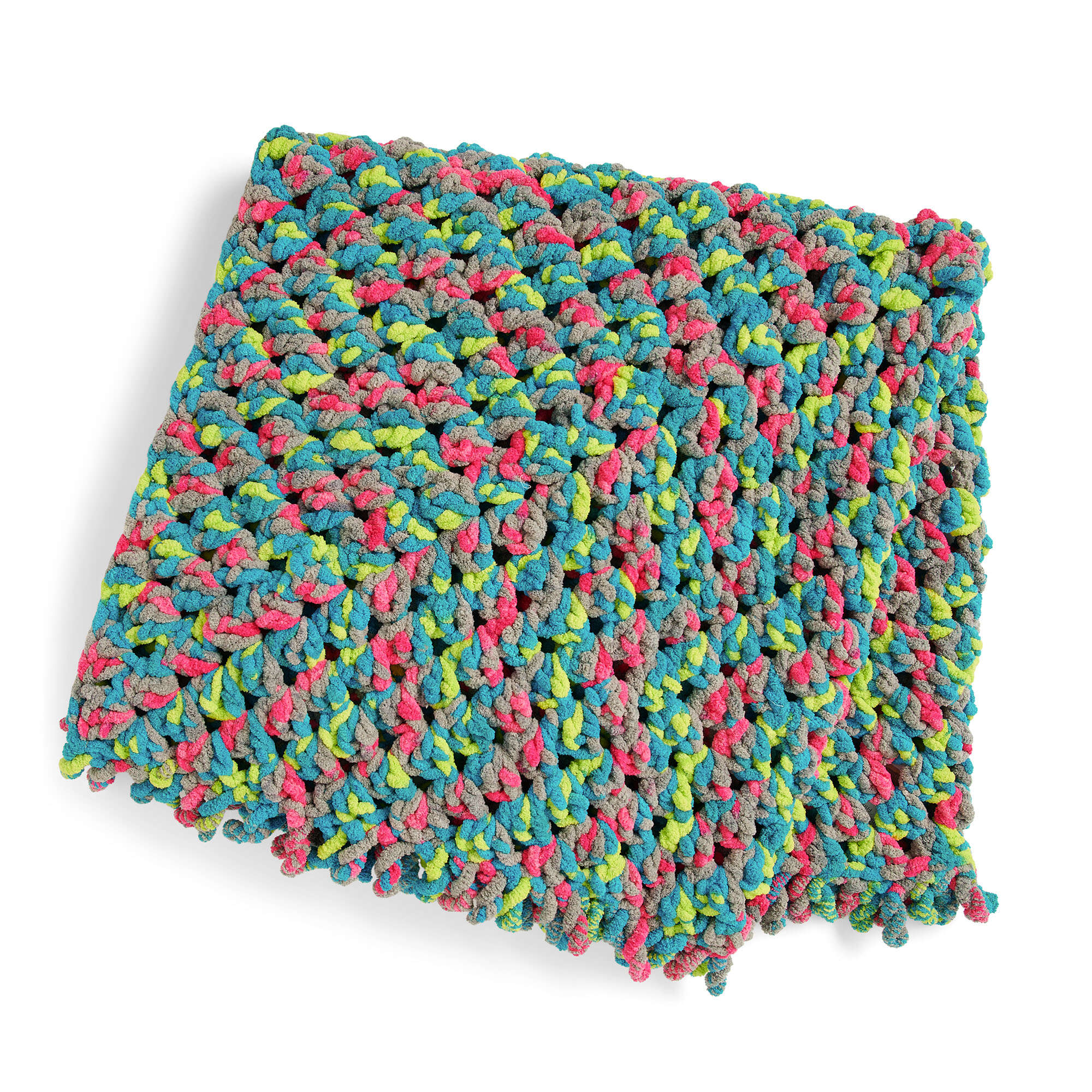 Bernat Granny Crochet Afghan With Twisted Fringe (Digital Download)