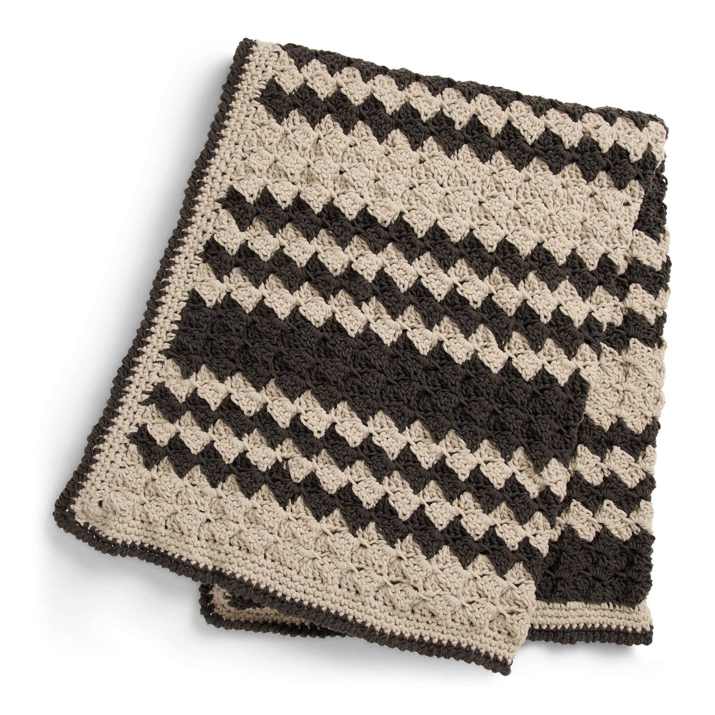 Bernat Alternating Texture Stitch Crochet Blanket (Digital Download)