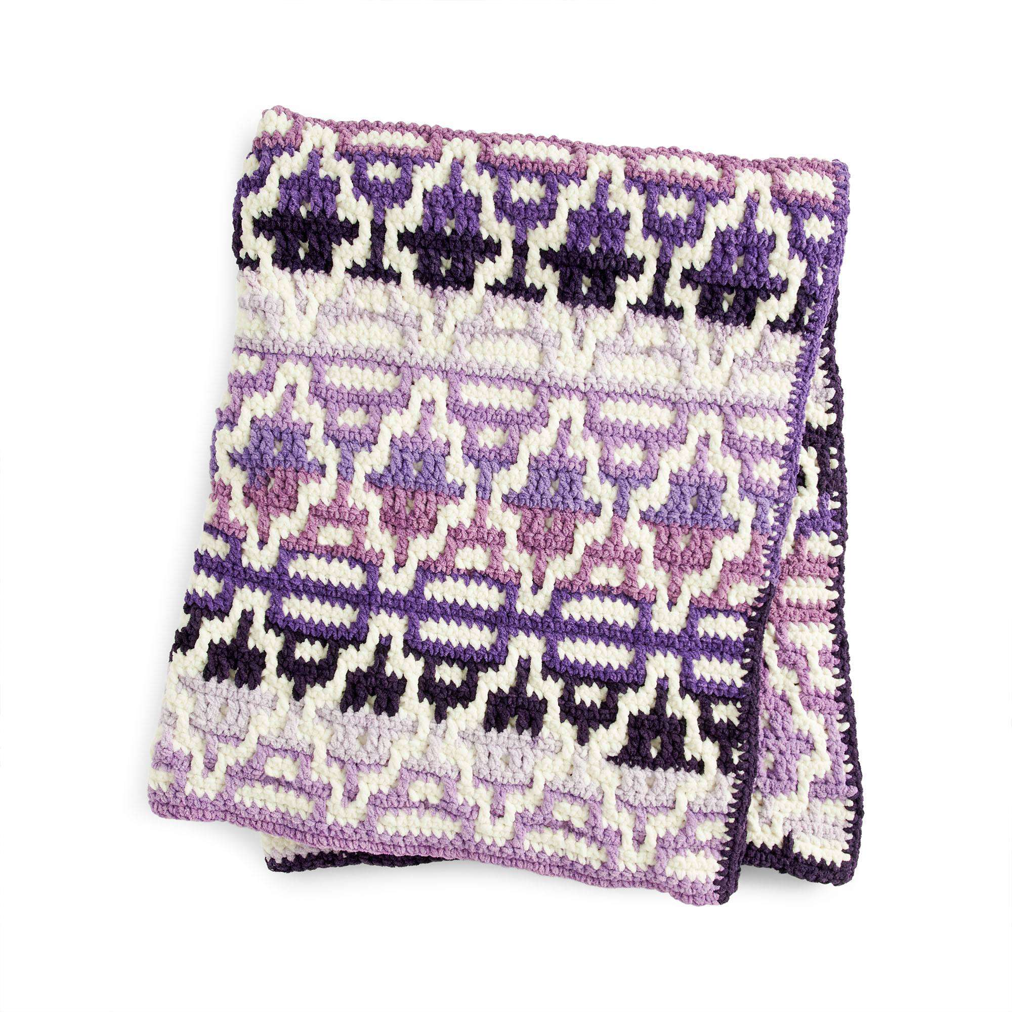 Bernat Mosaic Ombre Crochet Blanket (Digital Download)