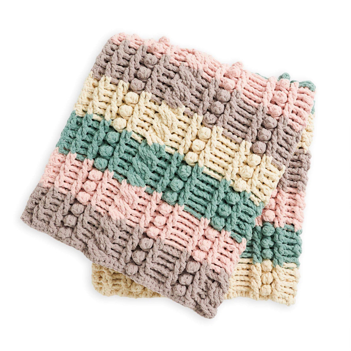 Bernat Study of Puff Dessert Crochet Blanket (Digital Download)