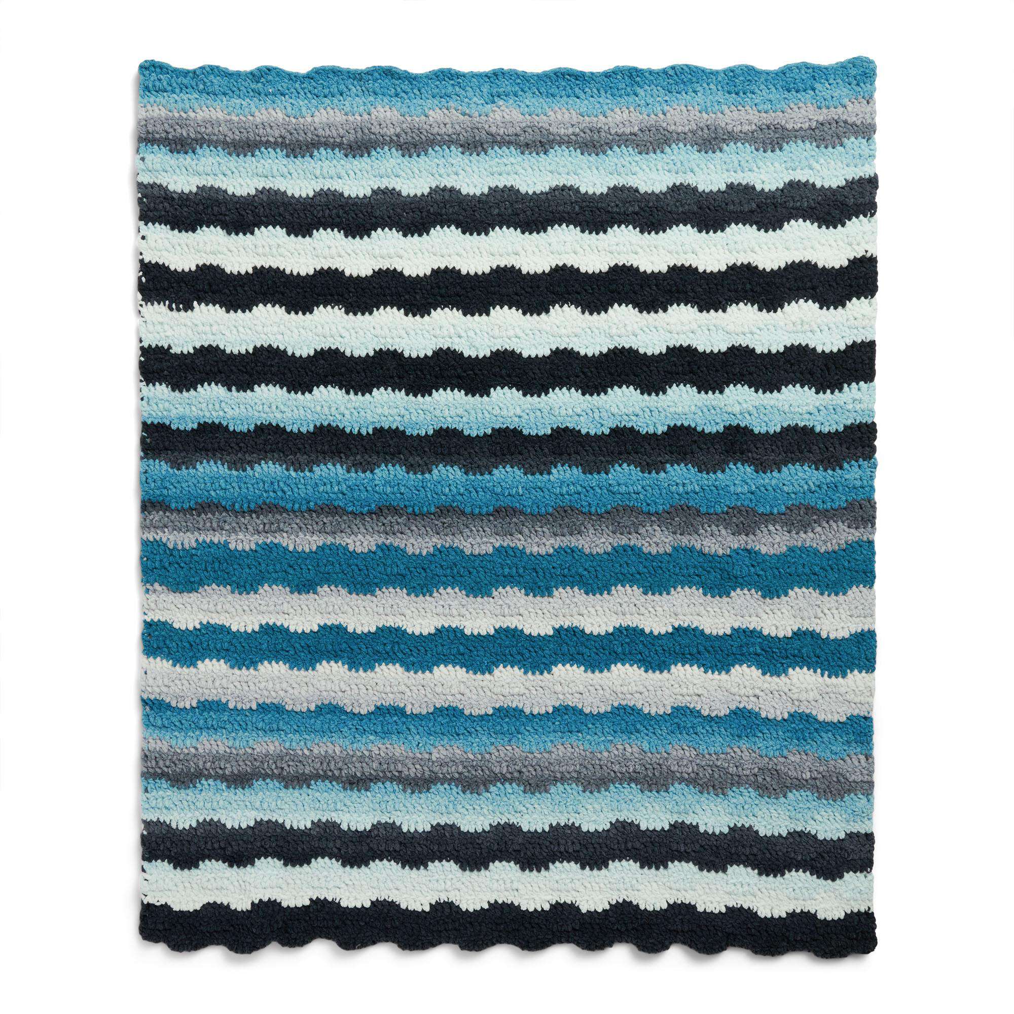 Bernat Waving Stripes Crochet Blanket (Digital Download)