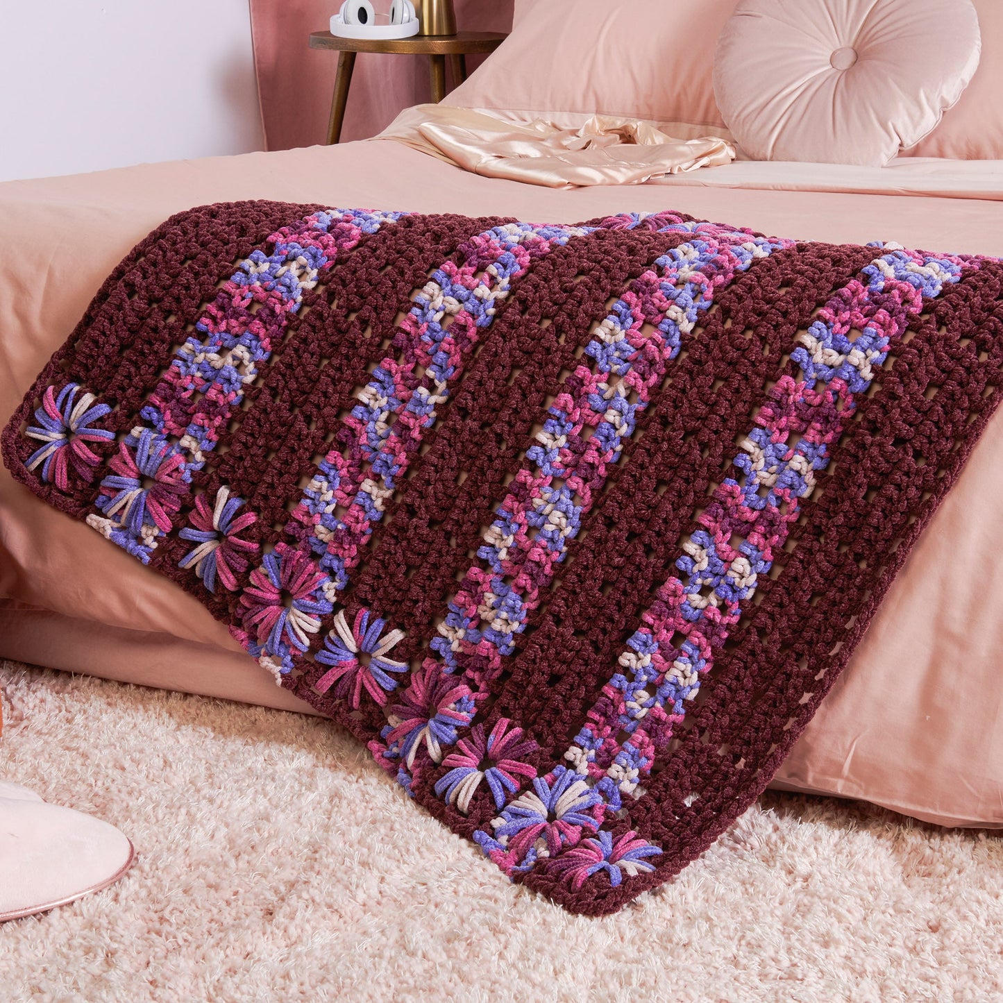 Bernat Flower Burst Crochet Lapghan (Digital Download)