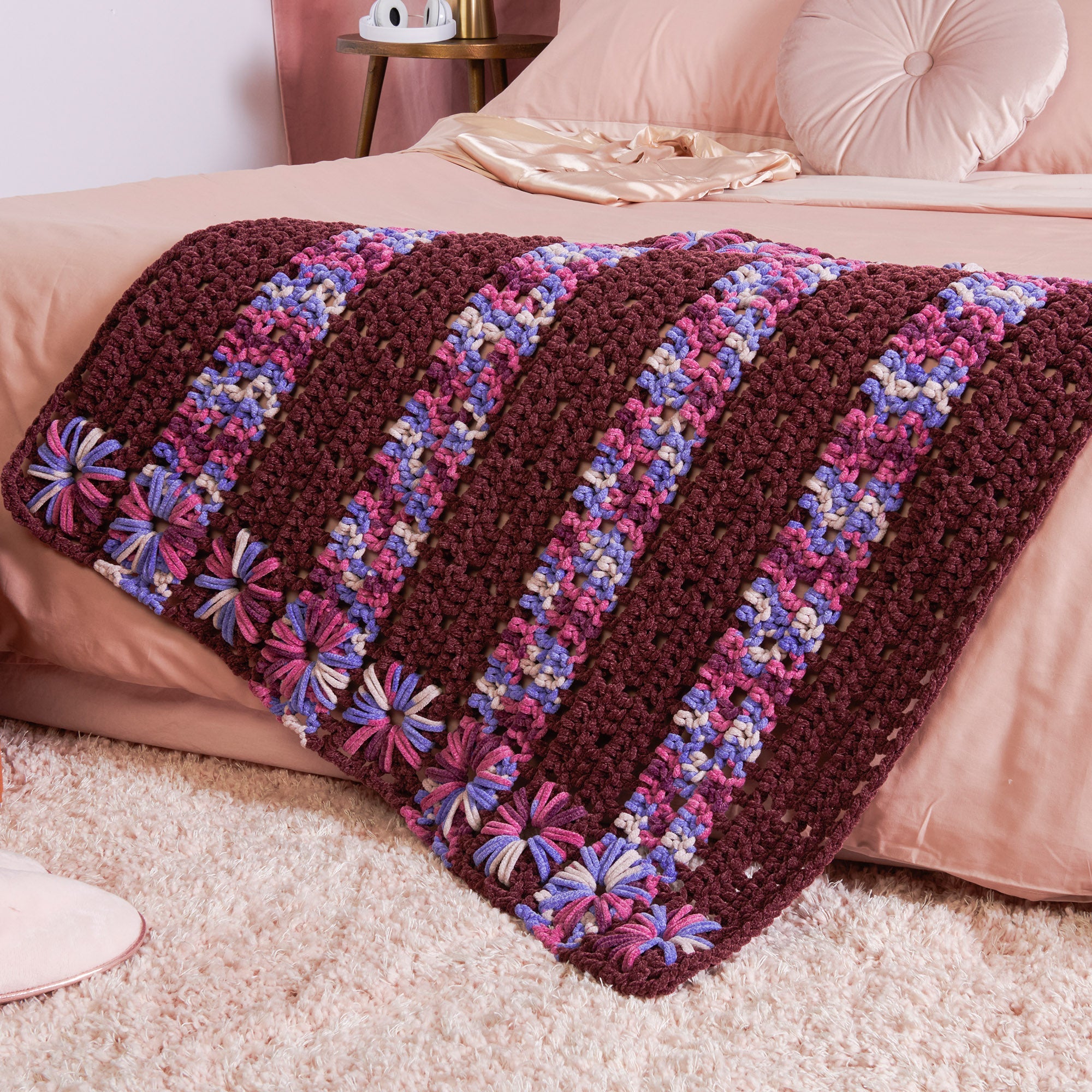 Bernat Flower Burst Crochet Lapghan (Digital Download)