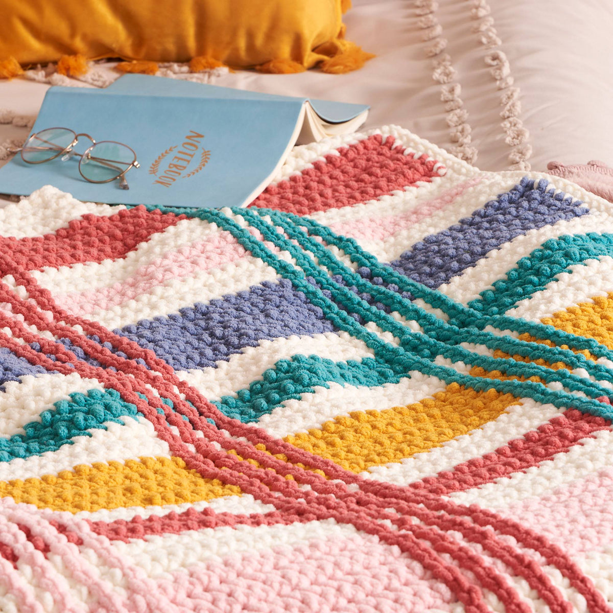 Bernat Colorweave Oasis Crochet Blanket (Digital Download)