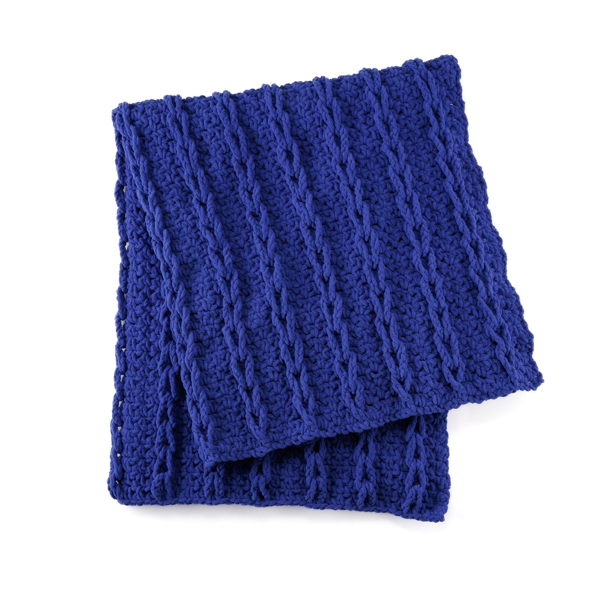 Bernat Looped Cable Lines Crochet Blanket (Digital Download)