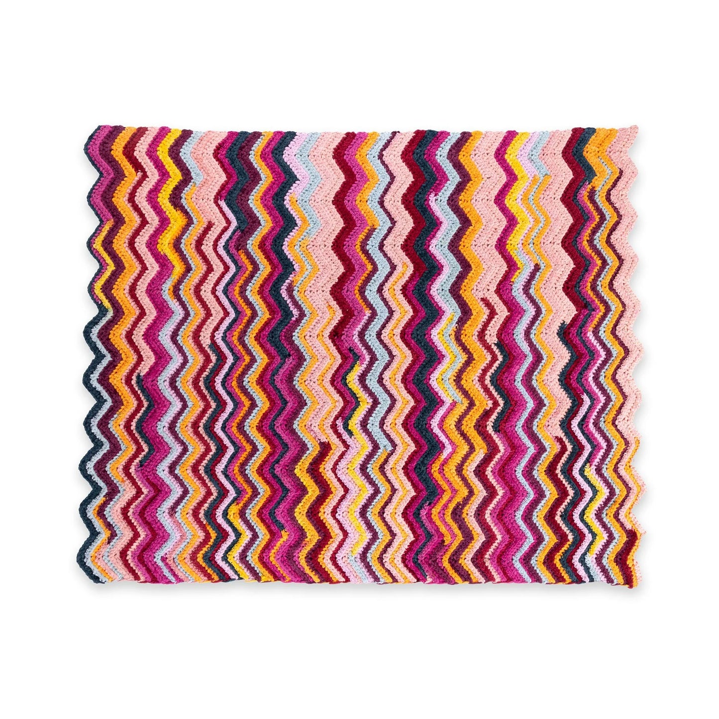 CROCHET PATTERN DOWNLOAD - Free Bernat Patchwork Perfection Crochet Chevron Blanket Pattern